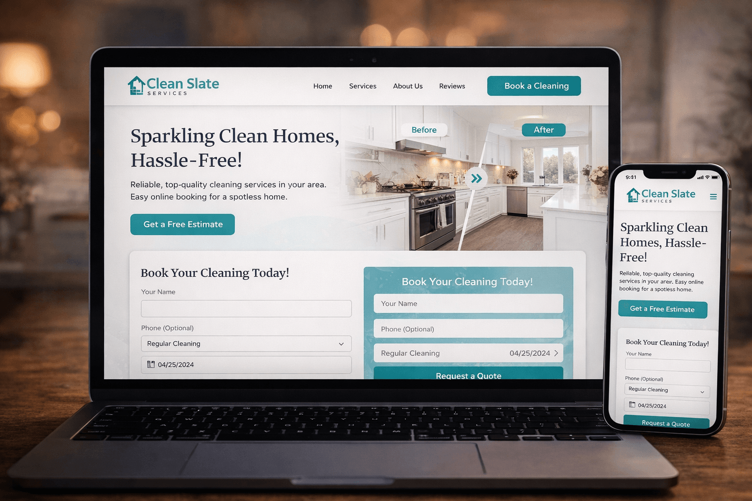 Clean Slate Services website project